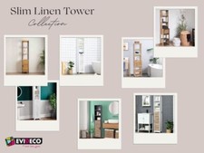 Tall Bathroom Storage Cabinet with Open Shelves