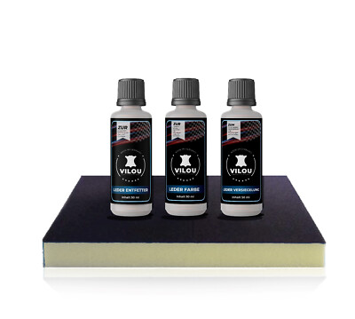 BMW 50ml Leder-Pflege-Set ''M'' Lederfarbe Kunstleder leather paint von ''VILOU''