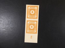 Ost Sachsen, 8Pf UR Paar, ungez&auml;hnt, **/MNH, Altsign., Mi.Nr.58 U, ME 100,-