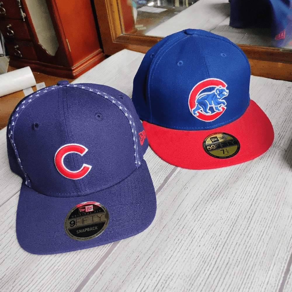 New Era Authentic 59Fifty Fitted And 9Fifty Snapback Chicago Cubs Hat Bundle