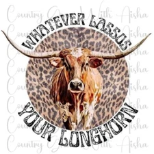 Sublimation Transfer Longhorn Western Ready To Press Heat Transfer