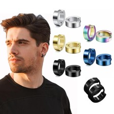 Stainless Steel Hoop Earrings Minimalist Hypoallergenic Small Round Earrings US