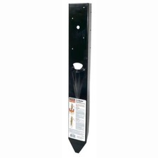 (Qty 2) E-Z Mender 12-Gauge Black Powder-Coated Mender Plate 4x4 Nominal Post