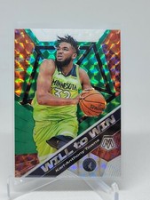 2019-20 Panini Mosaic Basketball #2 Karl-Anthony Towns Will to Win Green A5A