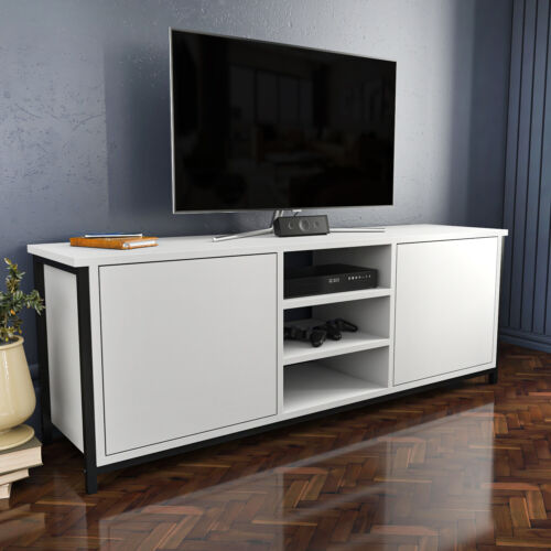 Decorotika - Otis Industrial TV Stand TV Unit for TVs up to 55" with Cabinets - Picture 1 of 22