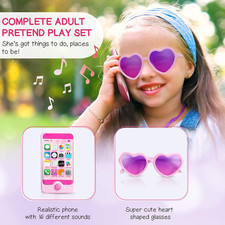 Pretend Play Makeup Kit for Little Girls with Unicorn Purse : Fake Not Real ...