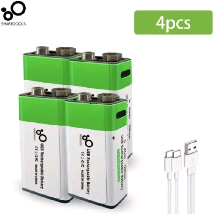 Universal Rechargeable Batteries Battery Charger 9V NiMH Nickel Lithium USB Port-image