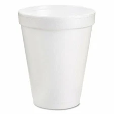 Dart Drinking Cup 8 oz. White Styrofoam, Case of 1000