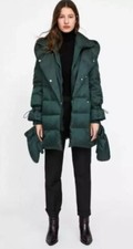 puffer coat with wrap collar