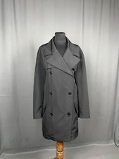 RARE Comme Des Garcons CDG TRICOT VTG Black Double Breasted Trench Coat Sz M