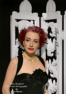 JOAN CRAWFORD von Chris Charles A3 KUNSTDRUCK STEREOGRAFISCHER FARBDRUCK