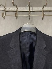 Chaps Blazer Men 46L Blue 2B Winter Flannel Birds Eye Coat Ralph Lauren Luxury