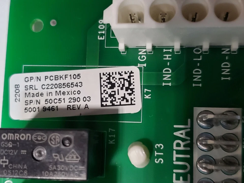 PCBKF105 PCBKF105S Goodman Amana White Rodgers Furnace Control Circuit Board - Image 2 of 3