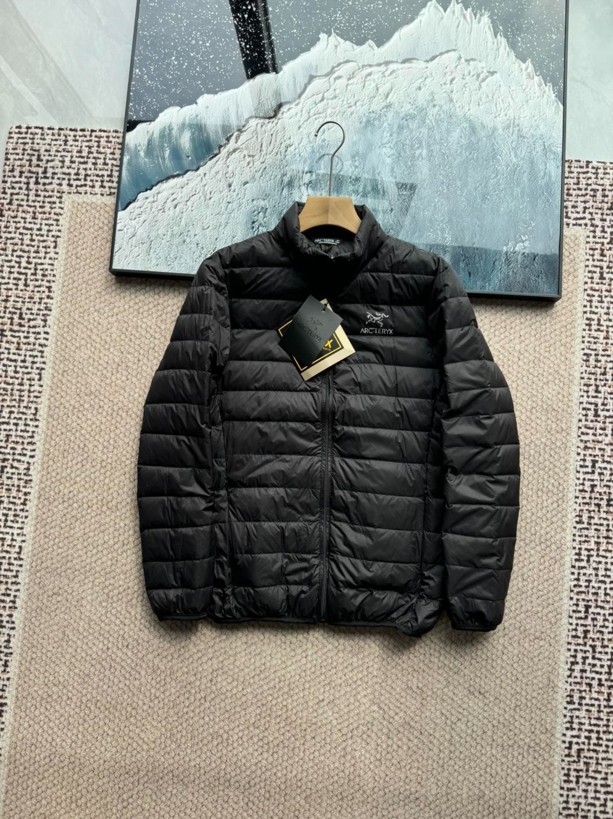 vedi descrizione taglia M 5XL Arc'teryx logo stand colletto piumino leggero