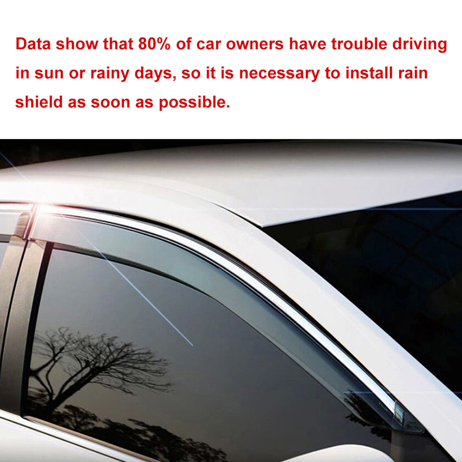 Dark Black Side Wind Deflectors Window Visors 4p For 00-06 Yukon/Tahoe/Escalade