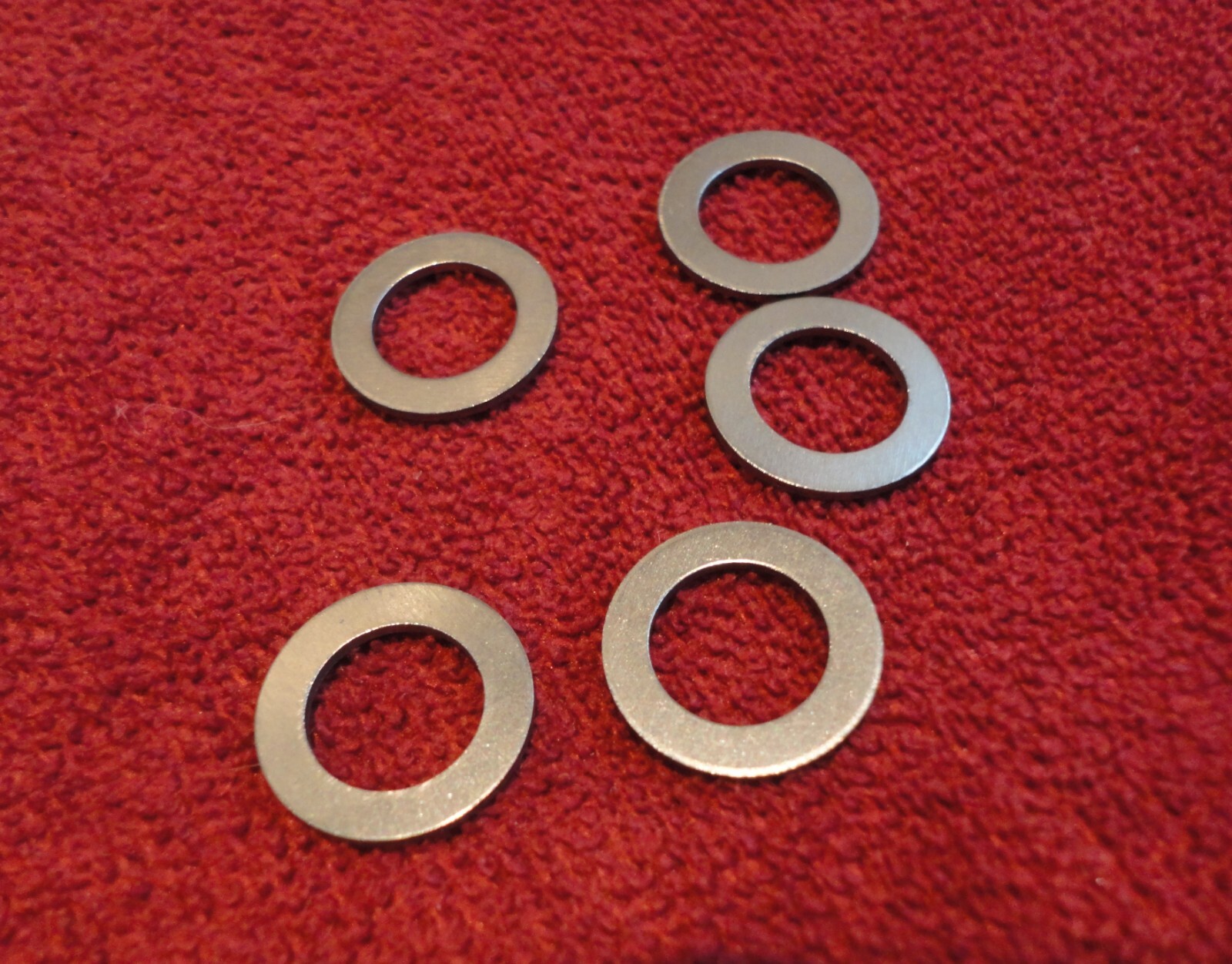 1.0mm Chainring Bolt Spacers / Shim Rings (10 x 16 x 1.0mm) - Set of Five