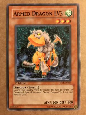 Yugioh - Armed Dragon LV3 - 1st Edition Card DP2-EN010 COMBINE SHIPPING