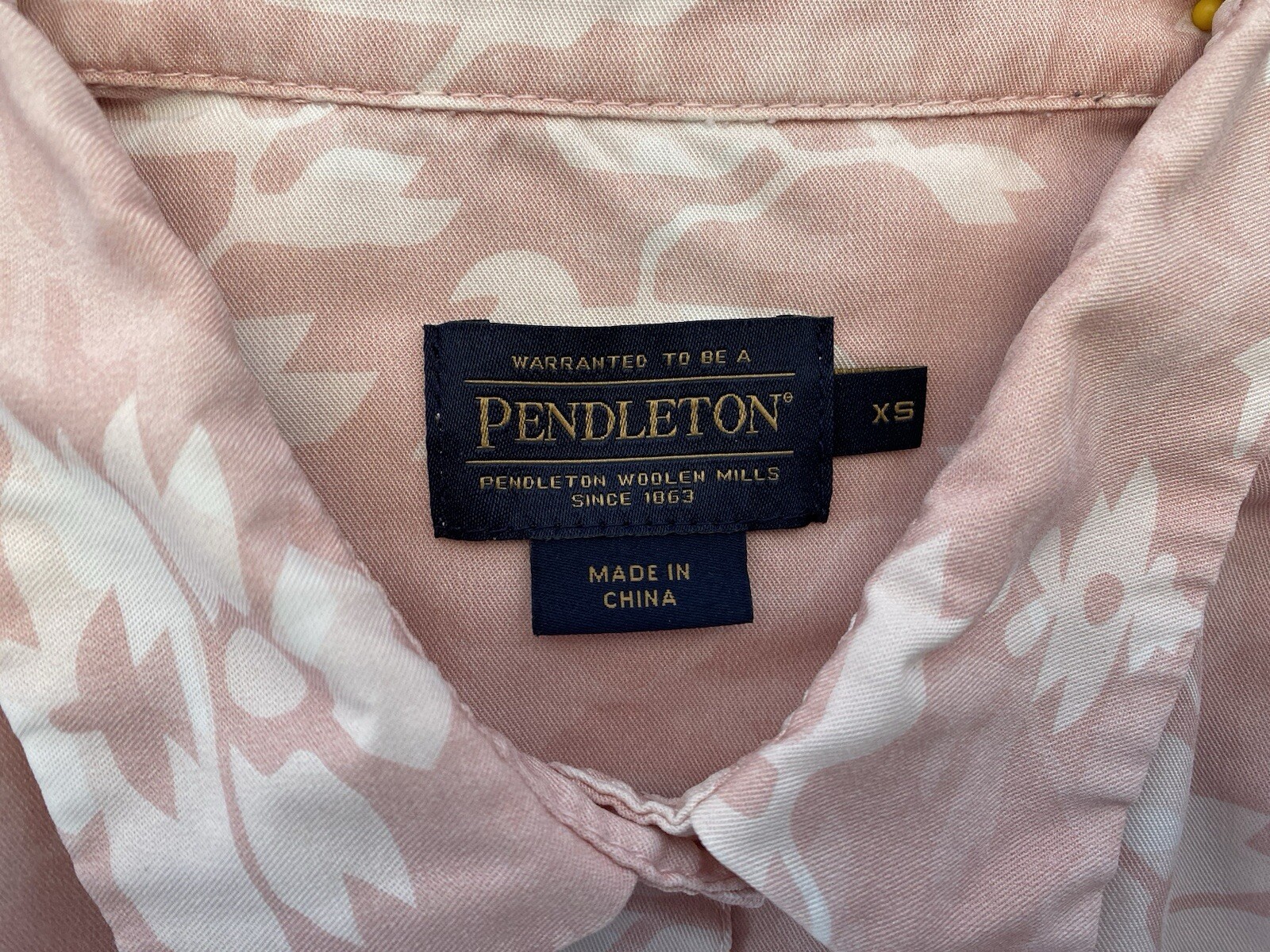 Pendleton Button Up  Cuffed Short Sleeve Top Pink… - image 2
