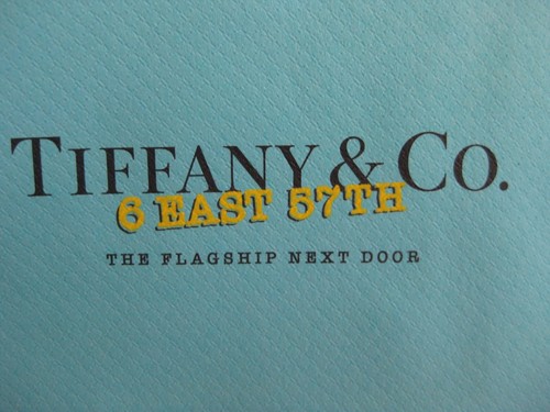 "TIFFANY & CO - KLEINE PAPIEREINKAUFSTASCHE - ""FLAGSHIP NEBENAN"" ""6. OSTEN 57." - Bild 3 von 5