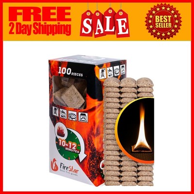 Fire Starters Squares 100pc Fire Starters For Fireplace Camping