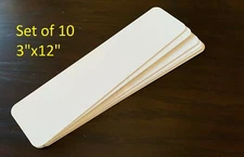 3" X 12" Mini Street Sign - WHITE ALUMINUM SUBLIMATION BLANKS - NEW - 10 pieces