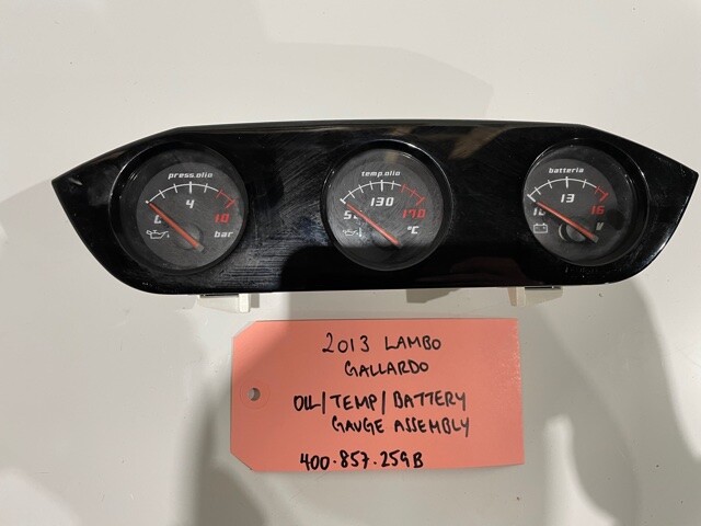 13 LAMBORGHINI GALLARDO LP560 LP550 OIL WATER VOLT GAUGE POD ON DASH 400857259B