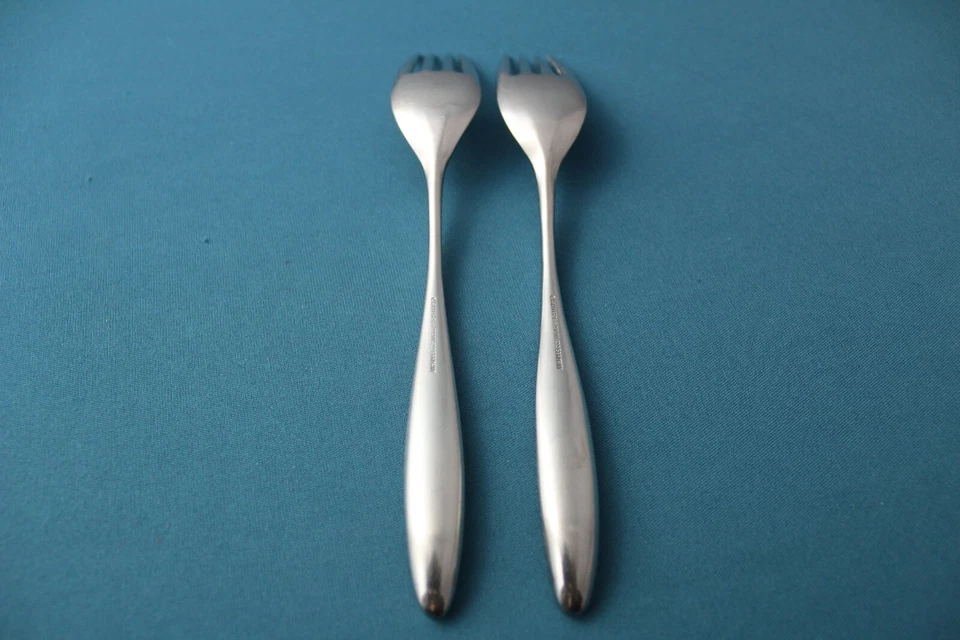 2 обеденные вилки Lauffer DESIGN 2 атласные нержавеющая сталь 18/8 Германия 7 дюймов - Изображение 4 из 4