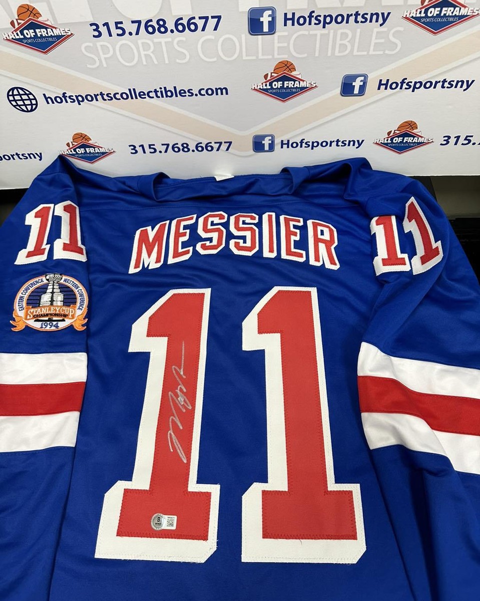 MARK MESSIER SIGNED NY RANGERS STANLEY CUP CUSTOM JERSEY BAS COA