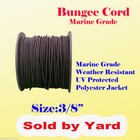 Premium 3/8" Marine Grade White Bungee Shock Cord - Sold By The Yard (UV Resistant)