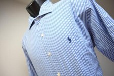 Polo Ralph Lauren Dress Shirt Stanton Custom Fit Long Sleeve Striped Mens Large