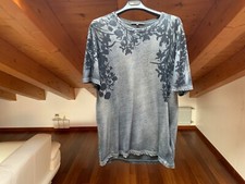 GUCCI T-SHIRT FLOWER DESIGNS DARK GRAY
