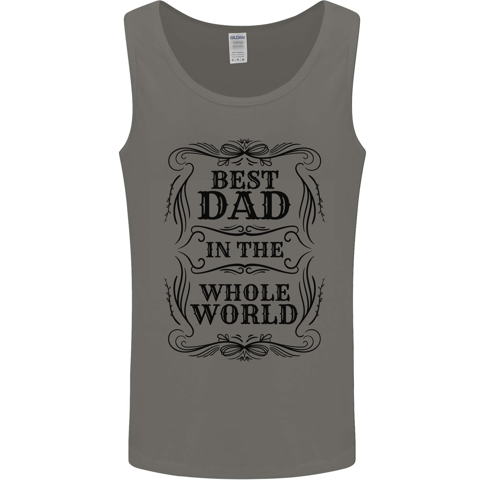 Fathers Day Best Dad in the Word Mens Vest Tank Top