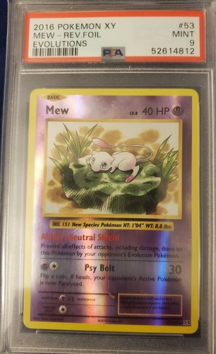 XY EVOLUTIONS POKEMON MEW 53/108 REVERSE HOLO PSA 9 - 第 1/2 張圖片