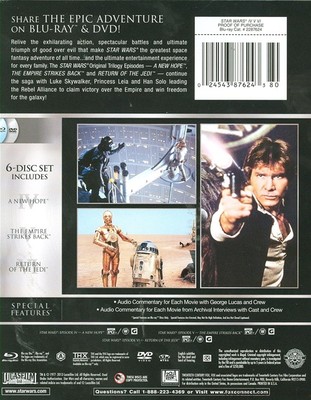 STAR WARS BLU-RAY + DVD * BOX SET | eBay