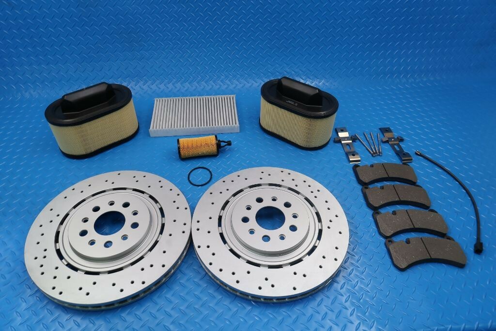 Maserati Ghibli Quattroporte front brake pads rotors service kit #9280