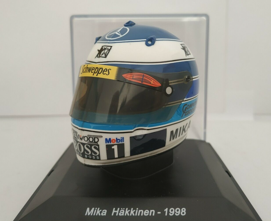 F1 Mika Hakkinen McLaren 1998 Rare Helmet Scale 1:5 Formula 1 With
