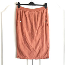 Nicole Farhi Vintage 80's Peach / Terracotta 100% Silk Skirt