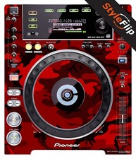 Pioneer CDJ-850 | Mimetico Rosso | Decalcomania Protettiva | Pelli StyleFlip