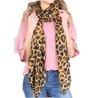 Scarf Leopard 37 in x 72  Lightweight Animal Print Neck Wrap Soft Viscose NEW