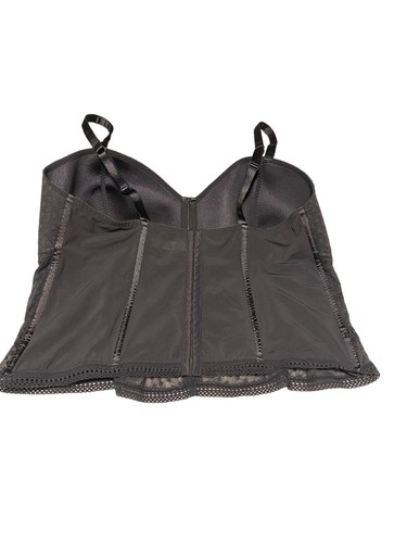 Cacique Intimates Lingerie Blue Gray Corset Top Women’s 26/28 Coquette Romantic - Picture 18 of 24