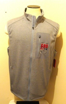 Flag & Anthem Men's XL Full Zipper Vest (680 93.7 FM Sports Radio The Fan) NWT