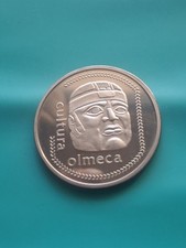 1984 World Wide Mint Mexico Cultura Olmeca Una 1 Oz .999 Silver Round 87.99 per troy oz