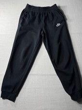 Nike Youth Boys Fleece Joggers Black Large Sweatpants Athletic Pockets Casual