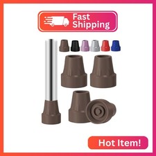 4 Pack Replacement Rubber Cane Tips 3/4 Inch Heavy Duty Rubber Crutch Tips Non S