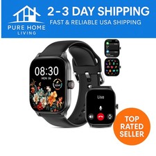 Elegant Bluetooth Smartwatch for Men  Women: Health Tracker with Call Functions