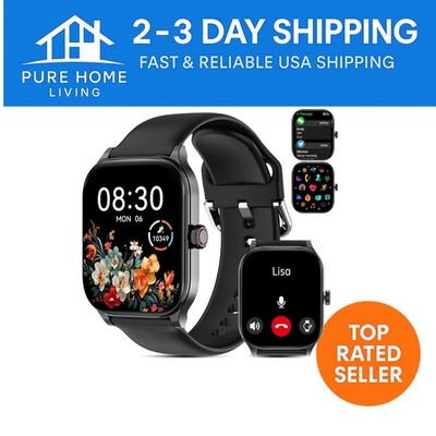 Elegant Bluetooth Smartwatch for Men & Women: Health Tracker with Call Functions
