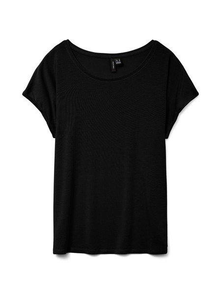 Damen T-Shirt Vero Moda Vmava Plain Top Gajrs Noos, Schwarz, GrößE M, Baumwolle-image
