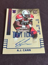 2015 Contenders Football A.J. Cann  PURPLE DRAFT TICKET ROOKIE AUTO  🔥🔥🔥