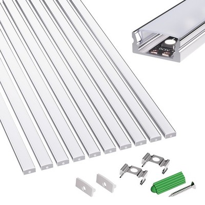 10m LED Profil Aluprofil Alu Schiene Leiste Profile für LED-Streifen Eloxiert