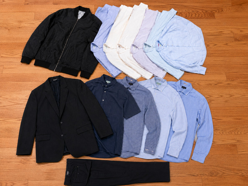 Men’s Dress Clothes Lot 14 Pc Charles Tyrwhitt Boss Bonobos Blazer Shirts Pants